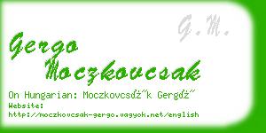 gergo moczkovcsak business card